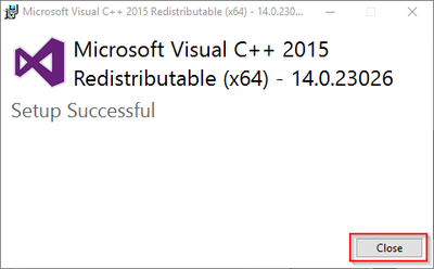Visual C++ Redistributable für Visual Studio 2015 Installation 02